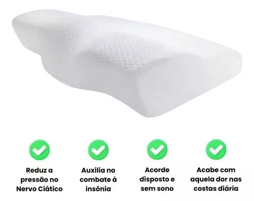 Travesseiro Cervical Coluna Relax Kit 2 Unidades